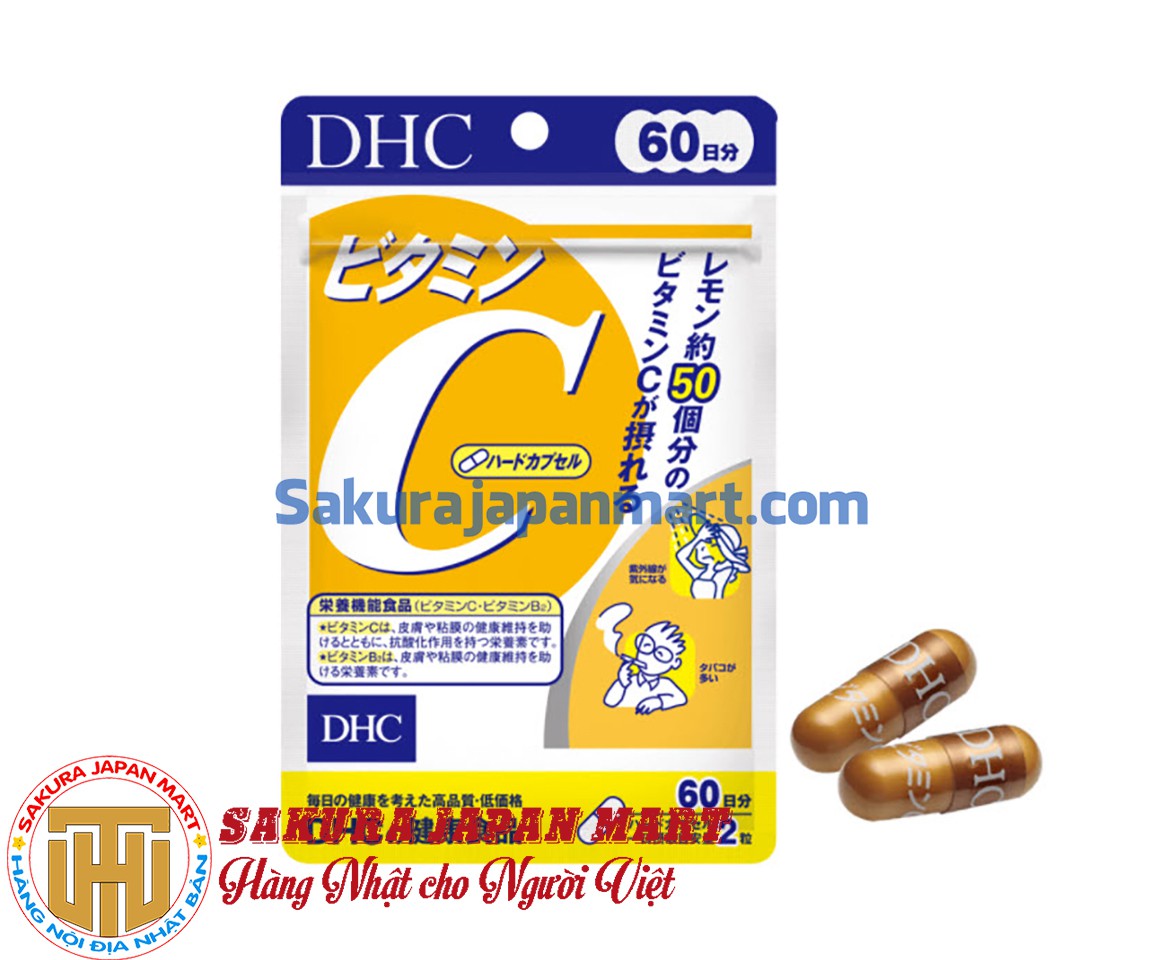 Viên uống bổ sung Vitamin C DHC 60 ngày gói 120 viên
